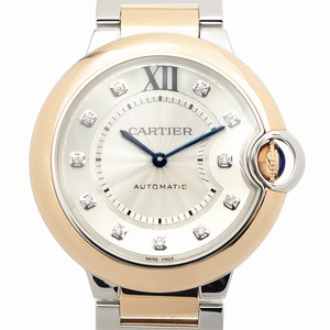 Cartier BALLON BLEU W3BB0007 Automatic 18kt Rose Gold Silver