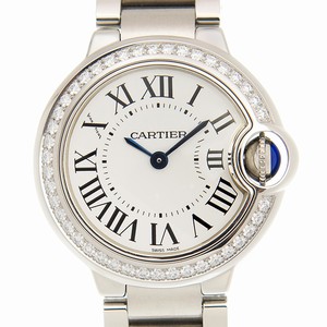 Cartier BALLON BLEU W4BB0015 Quartz Stainless Steel & Diamonds White