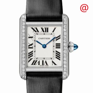Cartier TANK W4TA0016 Quartz Stainless Steel & Diamonds Silver