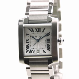 Cartier TANK W51002Q3 Automatic Stainless Steel Silvery & White
