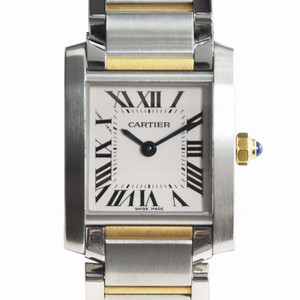 Cartier TANK W51007Q4 Quartz Stainless Steel White