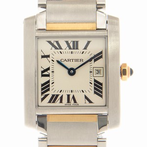 Cartier TANK W51012Q4 Quartz Stainless Steel White
