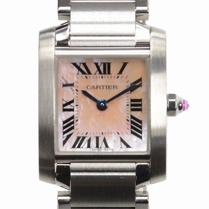 Cartier TANK W51028Q3 Quartz Stainless Steel Pink