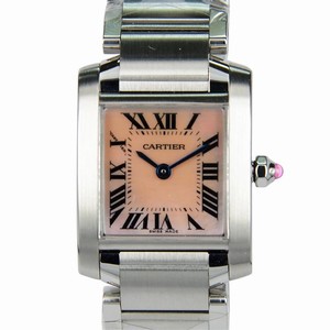 Cartier TANK W51030Q3 Quartz Stainless Steel Pink