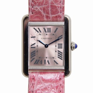 Cartier TANK W5200000 Quartz Stainless Steel Pink