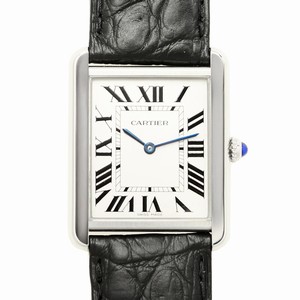 Cartier TANK W5200003 Quartz Stainless Steel White
