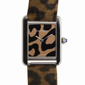 Cartier TANK W5200015 Quartz Stainless Steel Silver