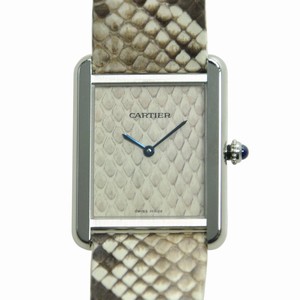 Cartier TANK W5200021 Quartz Stainless Steel Gray