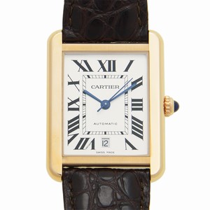 Cartier TANK W5200026 Automatic 18kt Rose Gold & Steel White