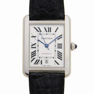 Cartier TANK W5200027 Automatic Stainless Steel Silvery & White
