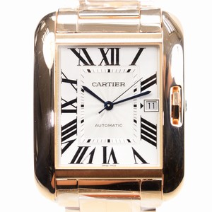 Cartier TANK W5310002 Automatic 18kt Rose Gold Silvery & White