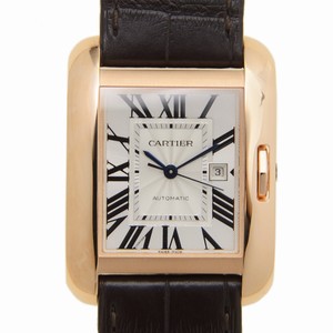 Cartier TANK W5310005 Automatic 18kt Rose Gold Silvery & White
