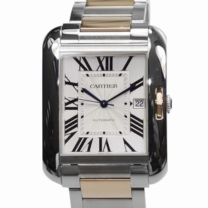Cartier TANK W5310006 Automatic Stainless Steel Silvery & White