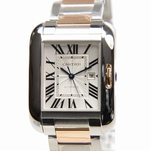 Cartier TANK W5310007 Automatic Stainless Steel Silvery & White
