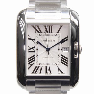 Cartier TANK W5310008 Automatic Stainless Steel Silvery & White