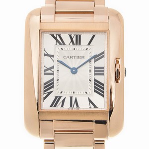Cartier TANK W5310041 Quartz 18kt Rose Gold White