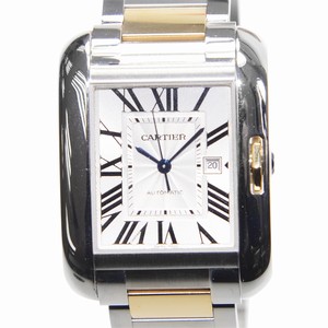 Cartier TANK W5310047 Automatic Stainless Steel Silvery & White