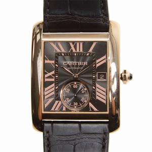 Cartier TANK W5330002 Automatic 18kt Rose Gold Dark Brown 