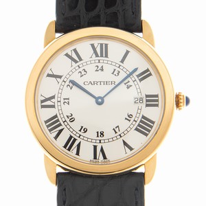 Cartier RONDE SOLO DE CARTIER W6700455 Quartz 18kt Yellow Gold White
