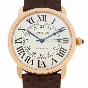 Cartier RONDE SOLO DE CARTIER W6701009 Automatic 18kt Rose Gold White