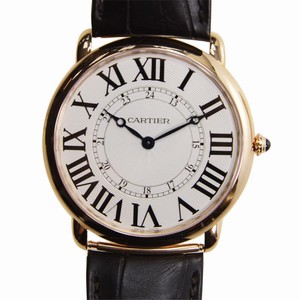Cartier RONDE LOUIS CARTIER  W6801004 Manual Wind 18kt Rose Gold Silver