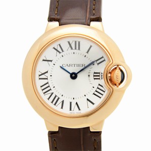 Cartier BALLON BLEU W6900256 Quartz 18kt Rose Gold Silvery & White