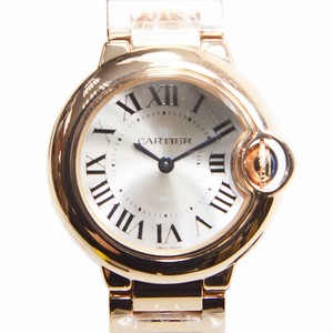 Cartier BALLON BLEU W69002Z2 Quartz 18kt Rose Gold Silver