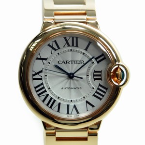Cartier BALLON BLEU W69004Z2 Automatic 18kt Rose Gold Silvery & White