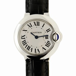 Cartier BALLON BLEU W69018Z4 Quartz Stainless Steel Silvery & White