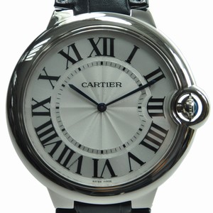 Cartier BALLON BLEU W6920055 Manual Wind 18kt White Gold Silvery & White