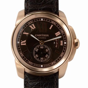 Cartier CALIBRE DE CARTIER W7100007 Automatic 18kt Rose Gold Brown 