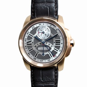 Cartier CALIBRE DE CARTIER W7100029 Automatic 18kt Rose Gold Dark grey 