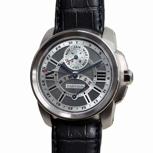 Cartier CALIBRE DE CARTIER W7100030 Automatic 18kt White Gold Gray