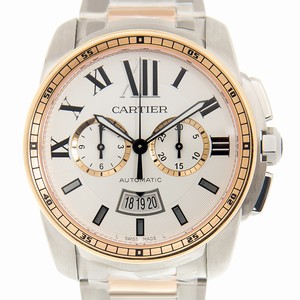 Cartier CALIBRE DE CARTIER W7100042 Automatic 18kt Rose Gold & Steel White