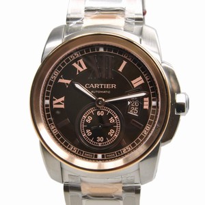 Cartier CALIBRE DE CARTIER W7100050 Automatic 18kt Rose Gold & Steel Brown 