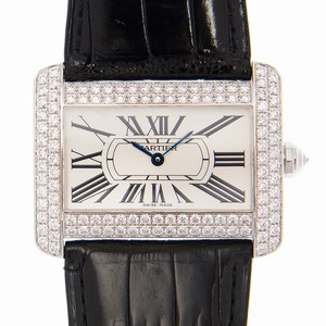 Cartier TANK WA301370 Automatic 18kt White Gold & Diamond White