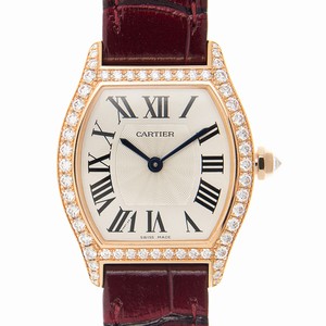 Cartier TORTUE WA501006 Manual Wind 18kt Rose Gold & Diamonds Silver