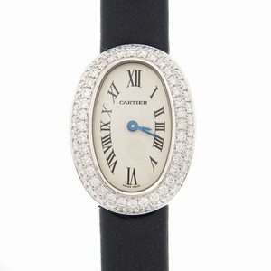 Cartier BAIGNOIRE WB509531 Quartz 18kt White Gold & Diamond White