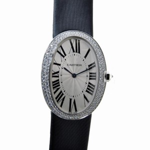 Cartier BAIGNOIRE WB520009 Manual Wind 18kt White Gold & Diamond Silvery & White
