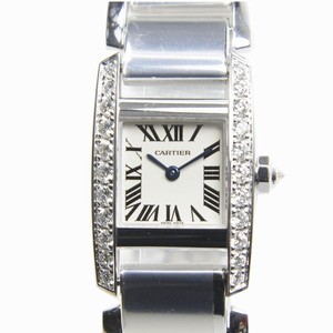 Cartier TANK WE70039H Quartz 18kt White Gold & Diamond White