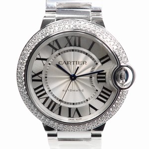 Cartier BALLON BLEU WE9006Z3 Automatic 18kt White Gold & Diamond Silver