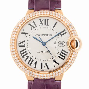 Cartier BALLON BLEU WE900851 Automatic 18kt Rose Gold & Diamonds Silvery & White