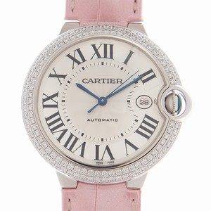 Cartier BALLON BLEU WE900951 Automatic 18kt White Gold & Diamond Silvery & White