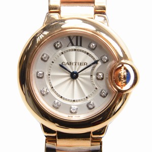 Cartier BALLON BLEU WE902025 Quartz 18kt Rose Gold Silver