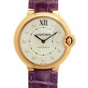 Cartier BALLON BLEU WE902028 Automatic 18kt Rose Gold Silver