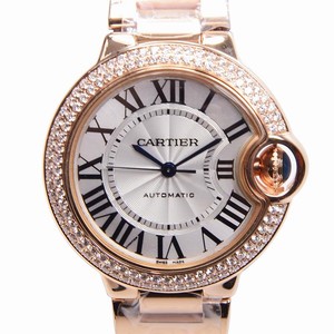 Cartier BALLON BLEU WE902034 Automatic 18kt Rose Gold & Diamonds Silvery & White