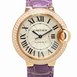 Cartier BALLON BLEU WE902036 Automatic 18kt Rose Gold & Diamonds Silvery & White