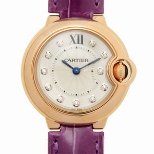 Cartier BALLON BLEU WE902050 Quartz 18kt Rose Gold Silver