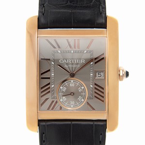 Cartier TANK WGTA0014 Automatic 18kt Rose Gold Dark grey 