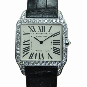 Cartier SANTOS WH100651 Manual Wind 18kt White Gold & Diamond White